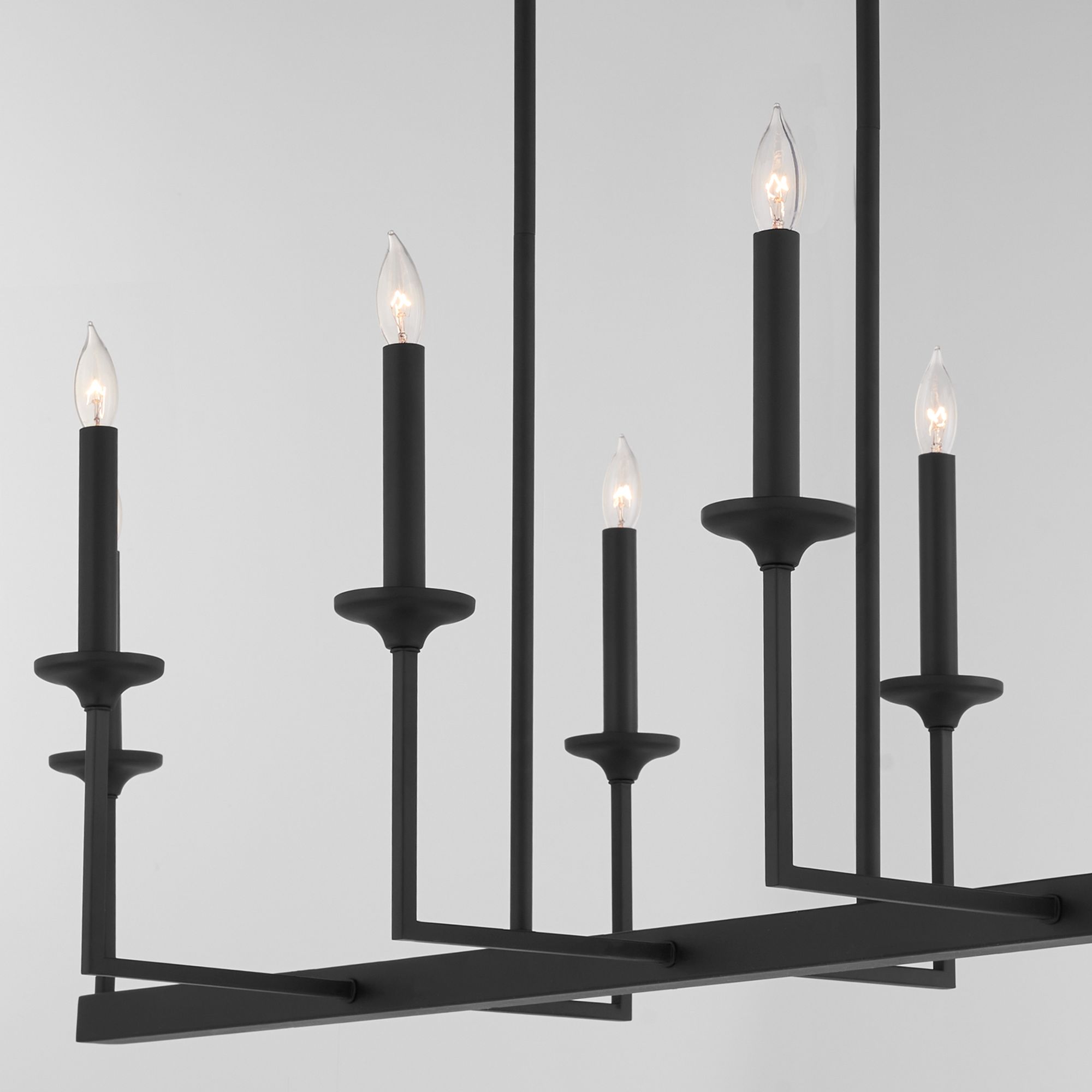 Image 4 Quorum International Eldorado 8LT Matte Black Chandelier more views