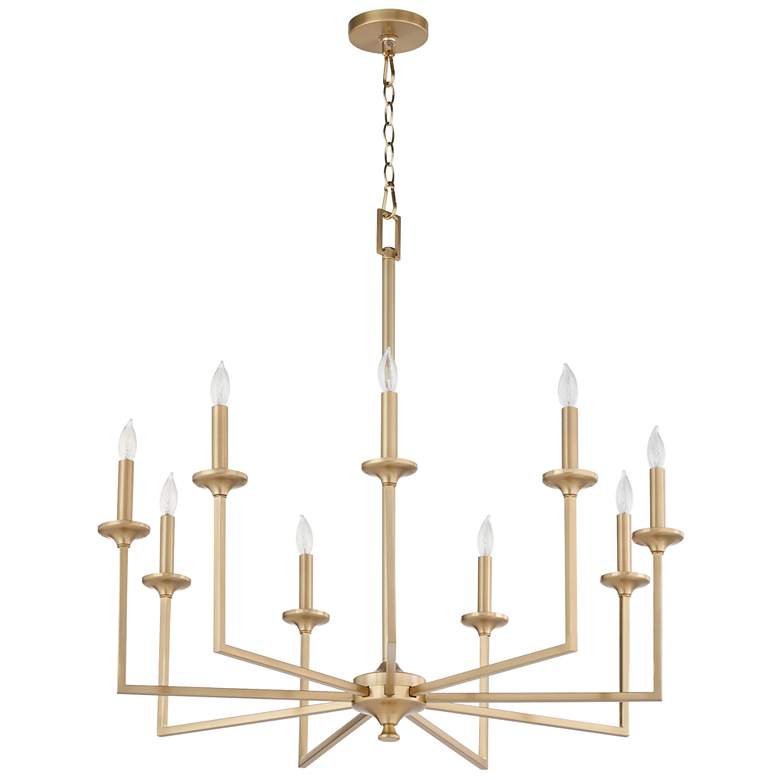 Image 1 Quorum International Eldorado 9LT Aged Brass Chandelier