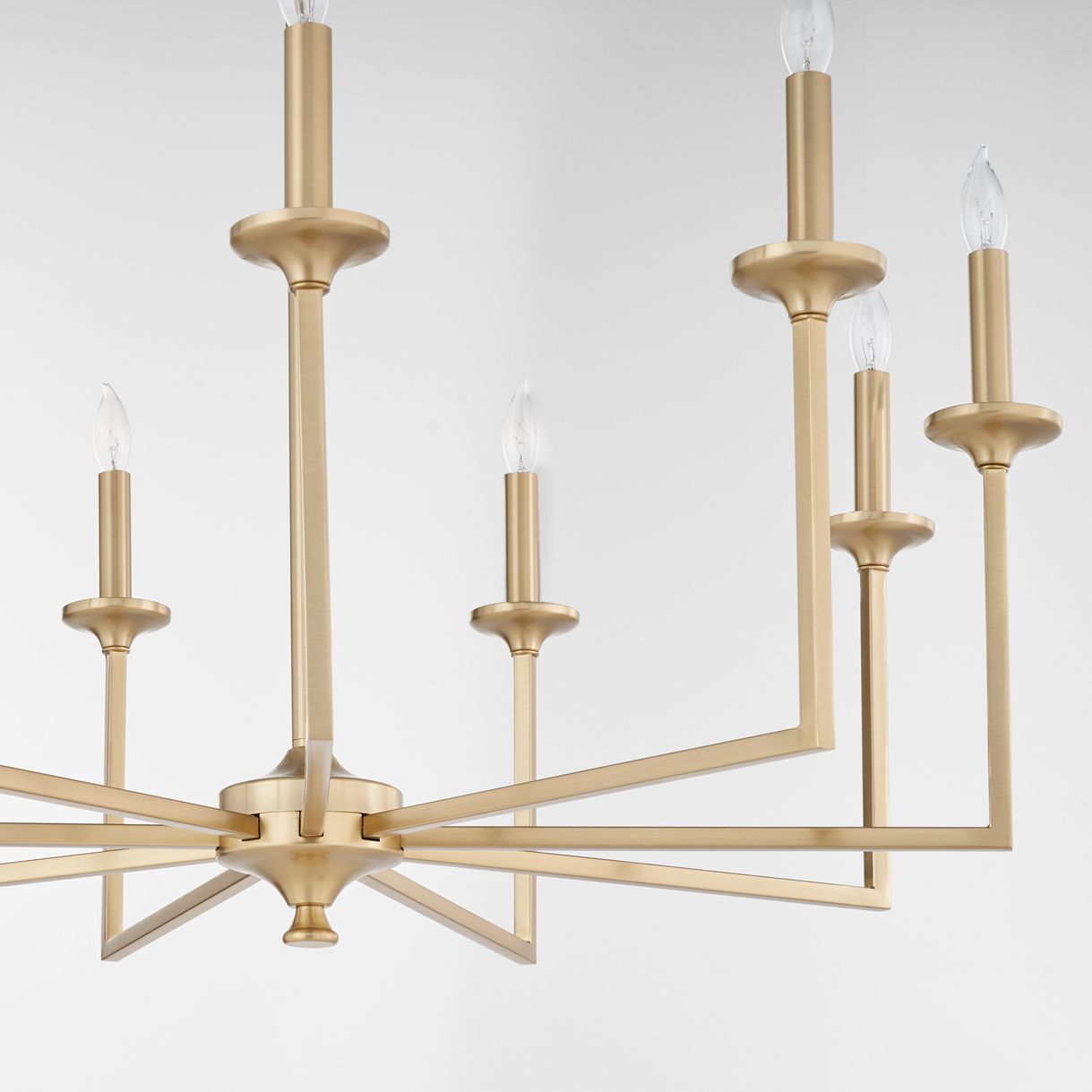Image 4 Quorum International Eldorado 9LT Aged Brass Chandelier more views