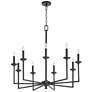 Quorum International Eldorado 9LT Matte Black Chandelier