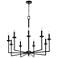 Quorum International Eldorado 9LT Matte Black Chandelier