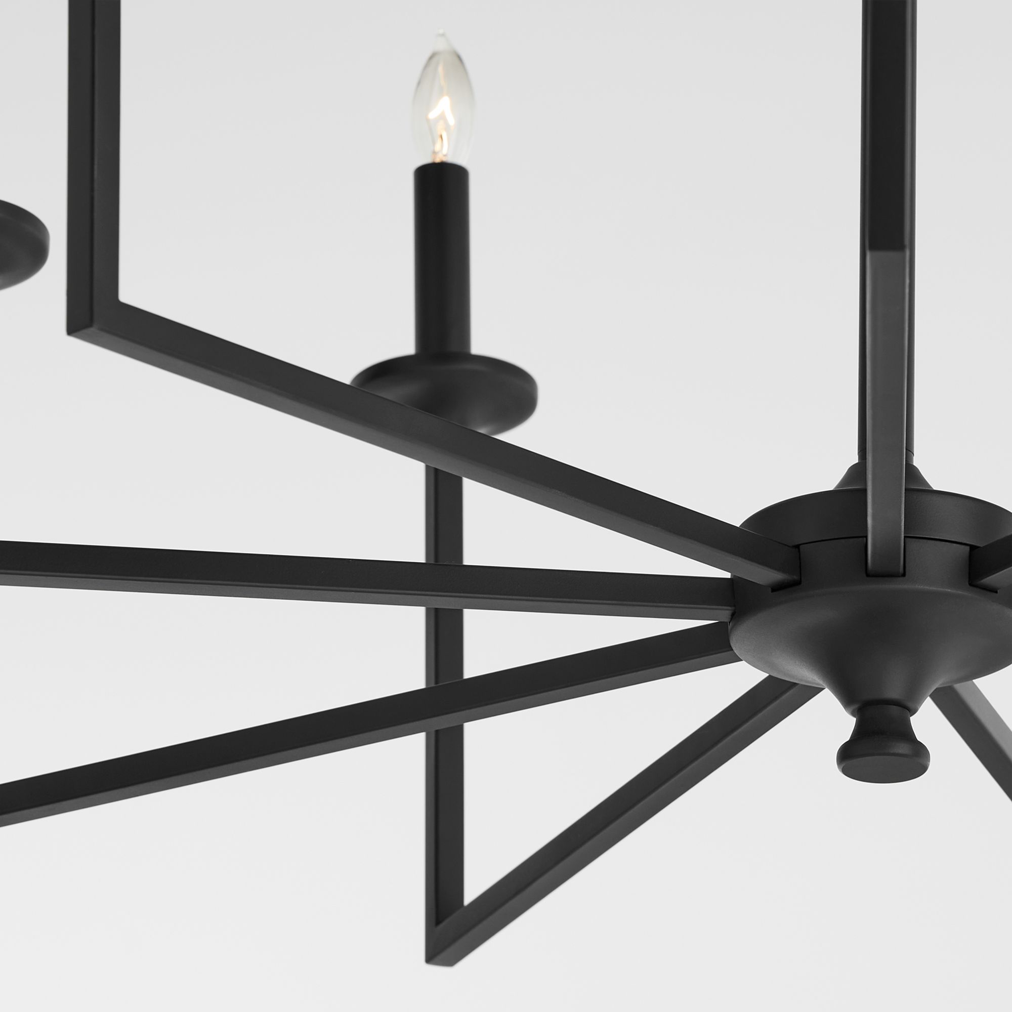 Image 3 Quorum International Eldorado 9LT Matte Black Chandelier more views