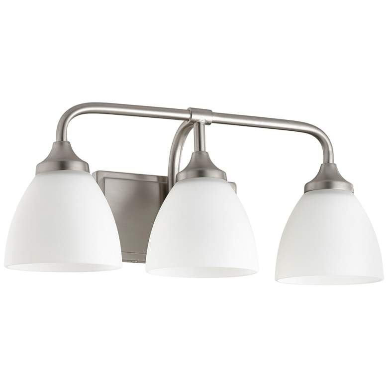 Image 1 Quorum International Enclave 3LT Satin Nickel Vanity Light