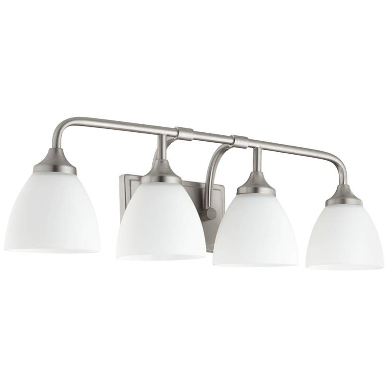 Image 1 Quorum International Enclave 4LT Satin Nickel Vanity Light