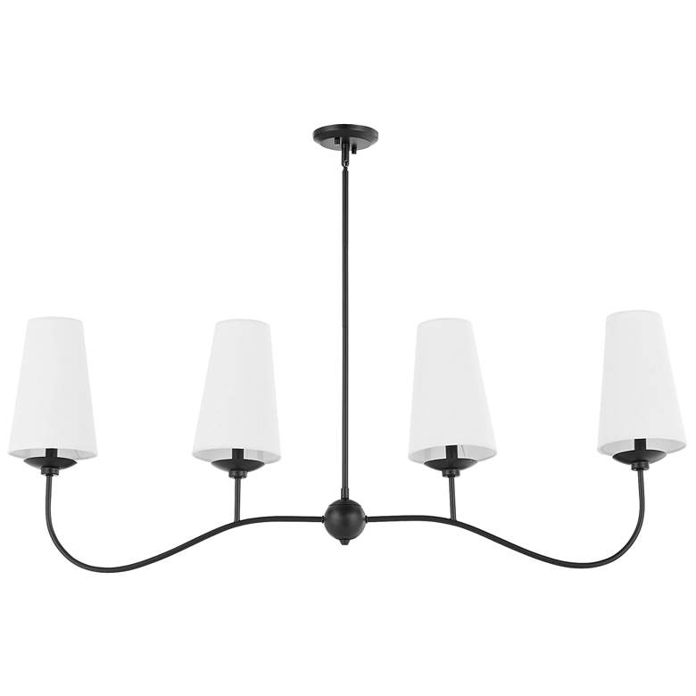 Image 1 Quorum International Euphora 4LT Matte Black Chandelier