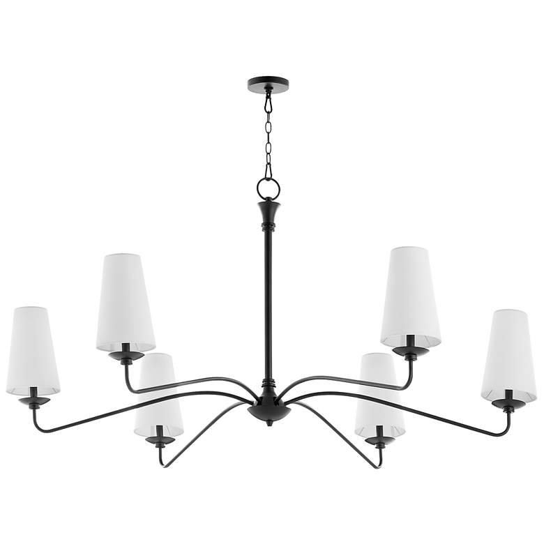 Image 1 Quorum International Euphora 6LT Matte Black Chandelier