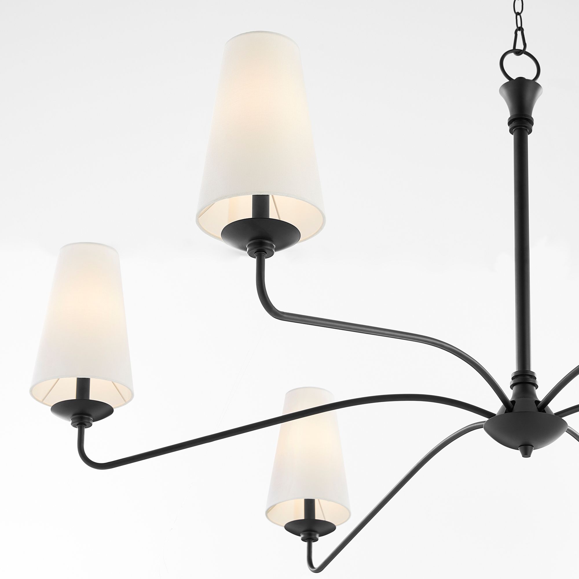Image 3 Quorum International Euphora 6LT Matte Black Chandelier more views