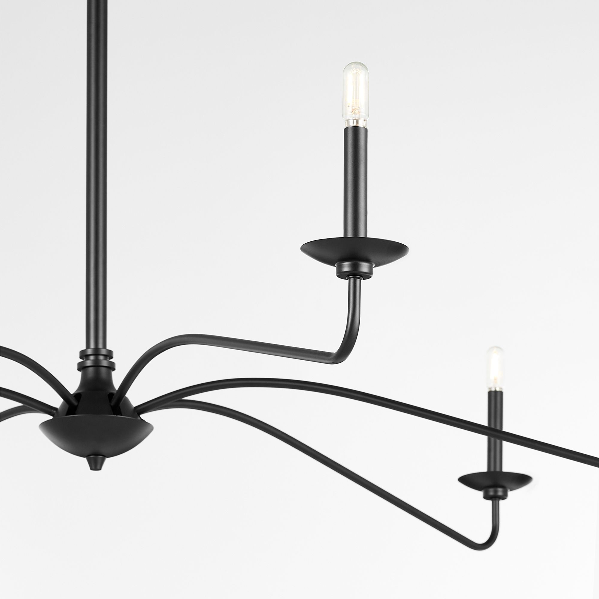Image 6 Quorum International Euphora 6LT Matte Black Chandelier more views