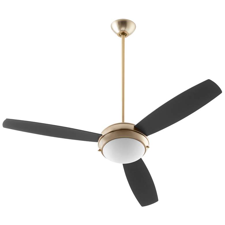 Image 1 Quorum International Expo 52" 3 Blade Aged Brass LED Ceiling Fan