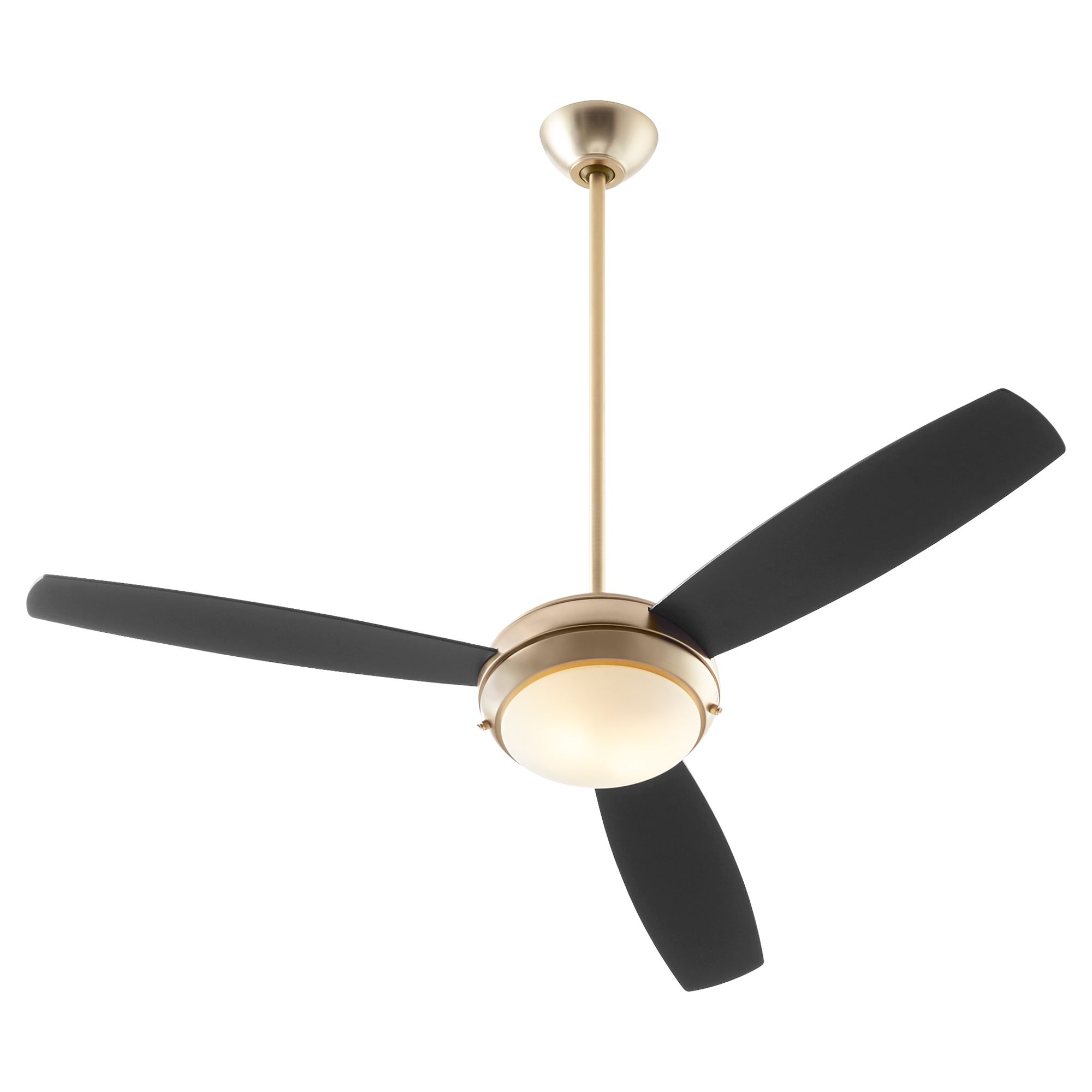 Image 2 Quorum International Expo 52" 3 Blade Aged Brass LED Ceiling Fan more views