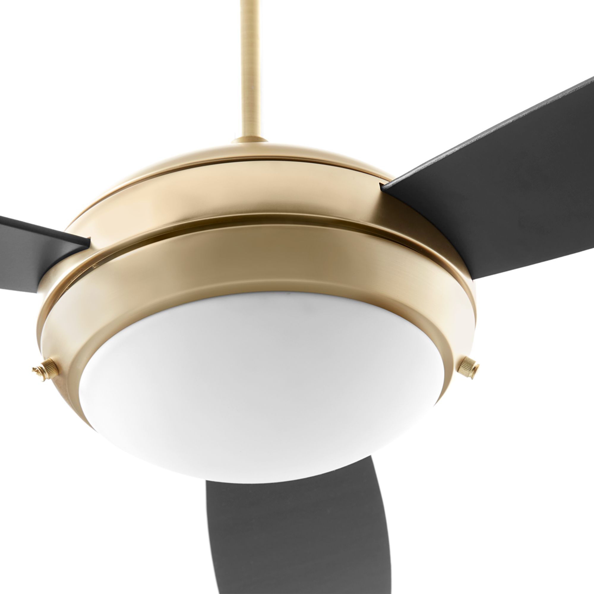 Image 3 Quorum International Expo 52" 3 Blade Aged Brass LED Ceiling Fan more views