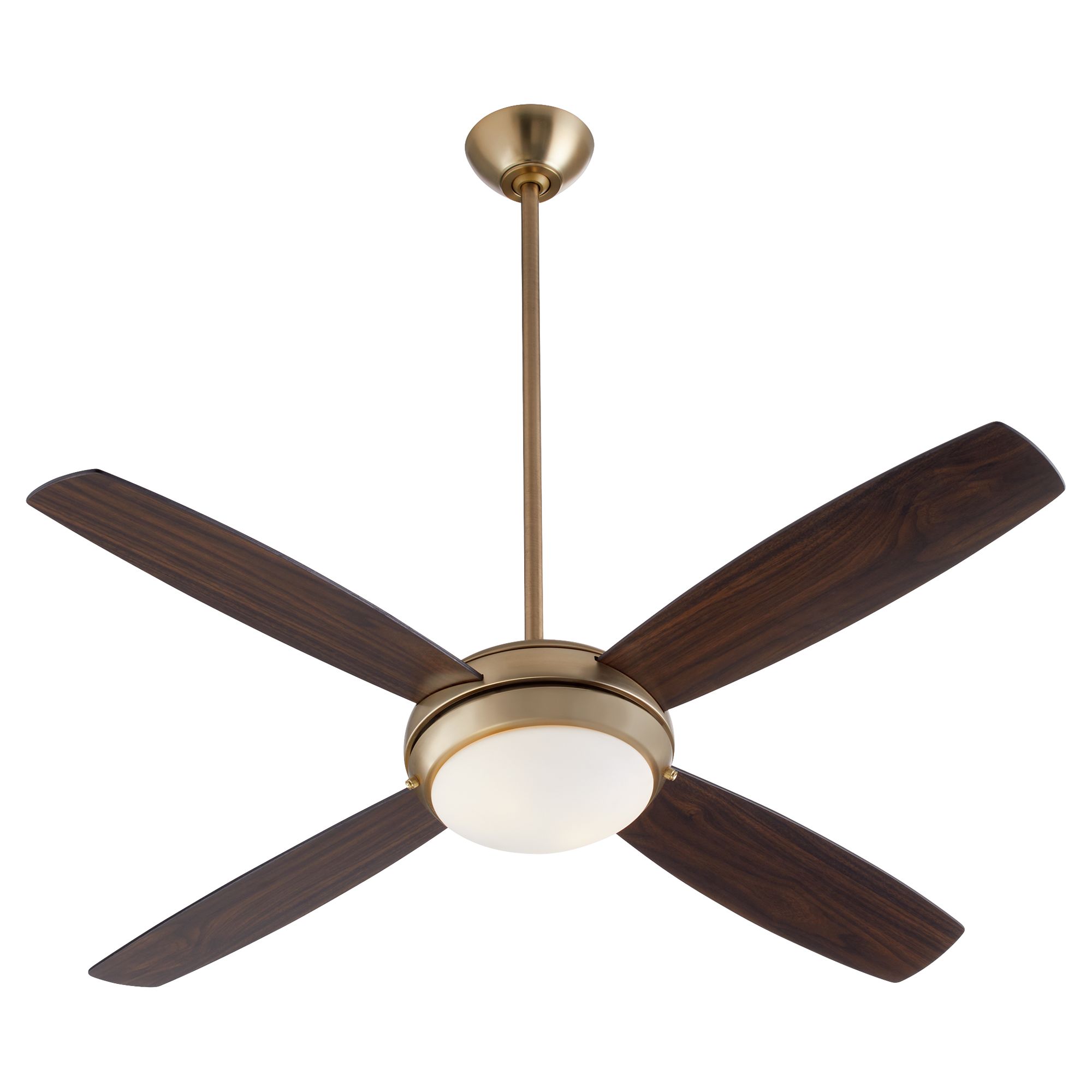 Image 2 Quorum International Expo 52" 4 Blade Aged Brass LED Ceiling Fan more views