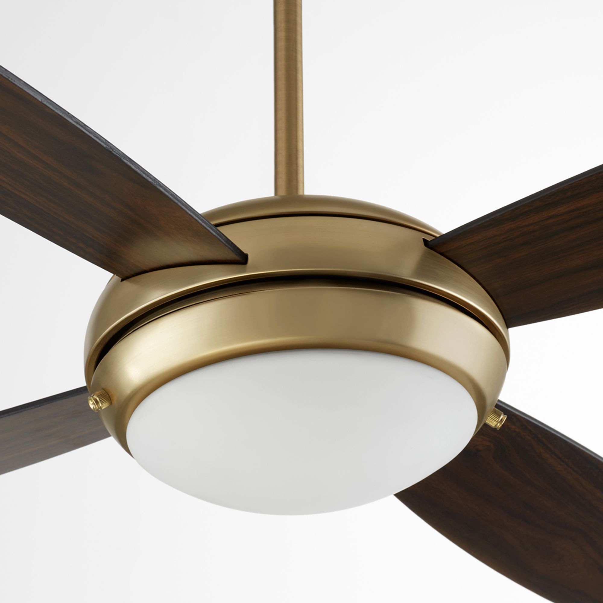 Image 3 Quorum International Expo 52" 4 Blade Aged Brass LED Ceiling Fan more views