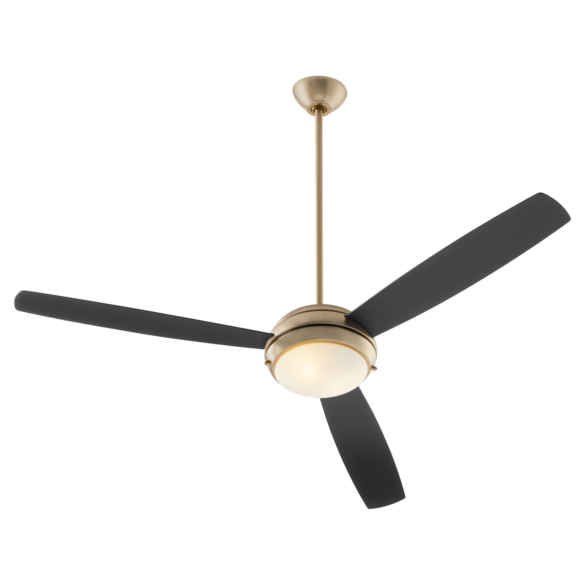 Image 2 Quorum International Expo 60" 3 Blade Aged Brass LED Ceiling Fan more views