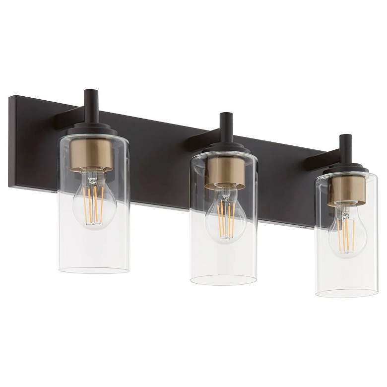 Image 4 Quorum International Fallstaff 3LT Matte Black Vanity Light more views