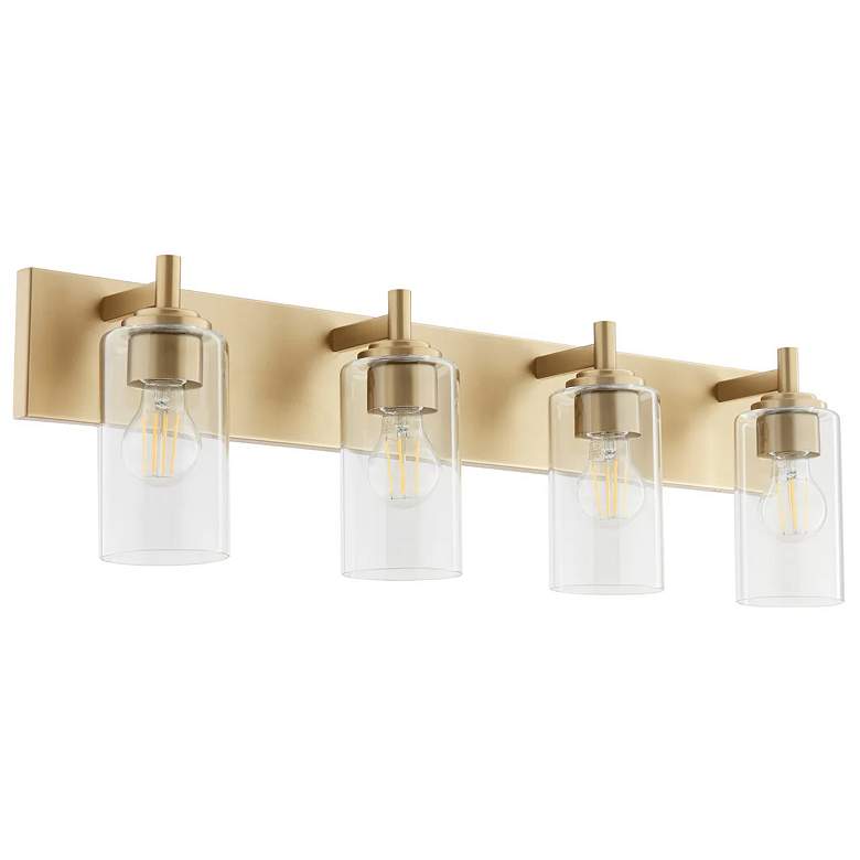 Image 1 Quorum International Fallstaff 4LT Aged Brass Vanity Light