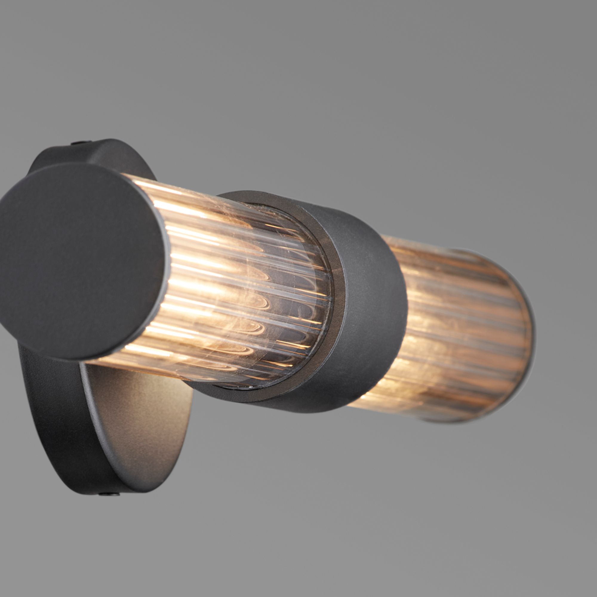 Image 2 Quorum International Fuze 2LT Textured Black Wet Wall Sconce more views