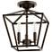 Quorum International Gabriel 3LT Oiled Bronze Ceiling Mount