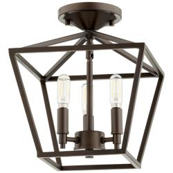 Quorum International Gabriel 3LT Oiled Bronze Ceiling Mount