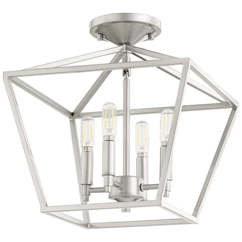 Image 1 Quorum International Gabriel 4LT Classic Nickel Ceiling Mount