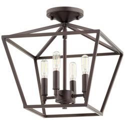 Quorum International Gabriel 4LT Oiled Bronze Ceiling Mount