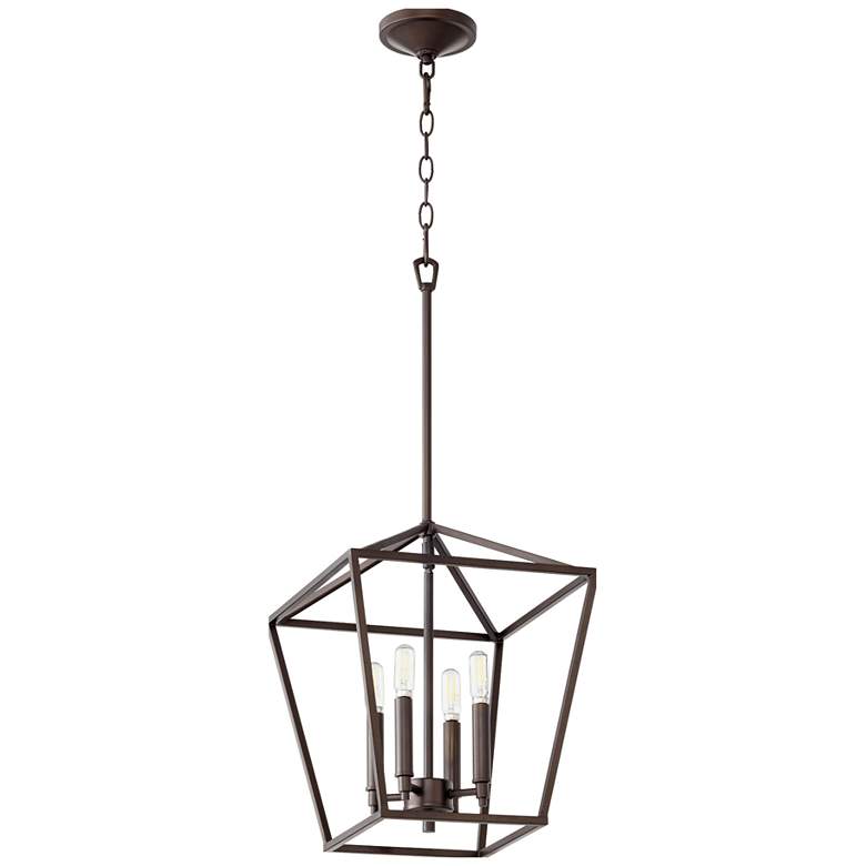 Image 1 Quorum International Gabriel 4LT Oiled Bronze Entry Pendant