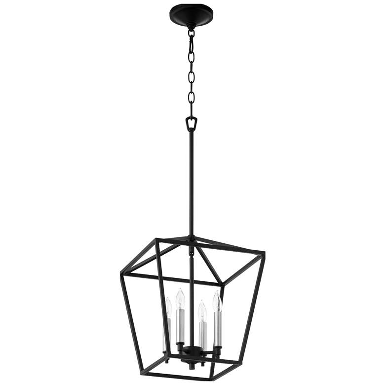 Image 1 Quorum International Gabriel 4LT Textured Black Entry Pendant