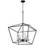 Quorum International Gabriel 6 Light Traditional Black Chandelier