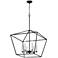 Quorum International Gabriel 6 Light Traditional Black Chandelier