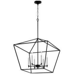 Quorum International Gabriel 6 Light Traditional Black Chandelier