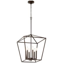 Quorum International Gabriel 6LT Oiled Bronze Entry Pendant