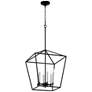 Quorum International Gabriel 6LT Textured Black Entry Pendant