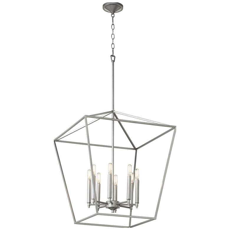 Image 1 Quorum International Gabriel 8LT Classic Nickel Entry Pendant