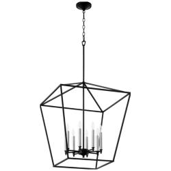 Quorum International Gabriel 8LT Textured Black Entry Pendant