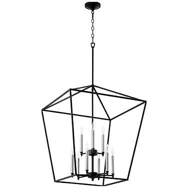 Quorum International Gabriel 9LT Textured Black Entry Pendant