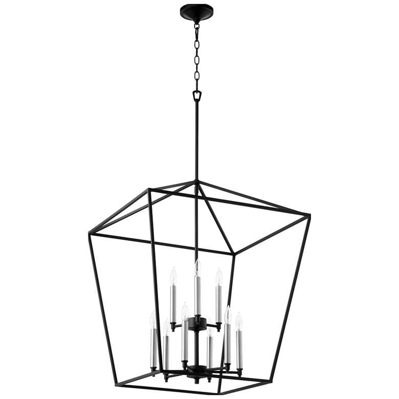Image 1 Quorum International Gabriel 9LT Textured Black Entry Pendant