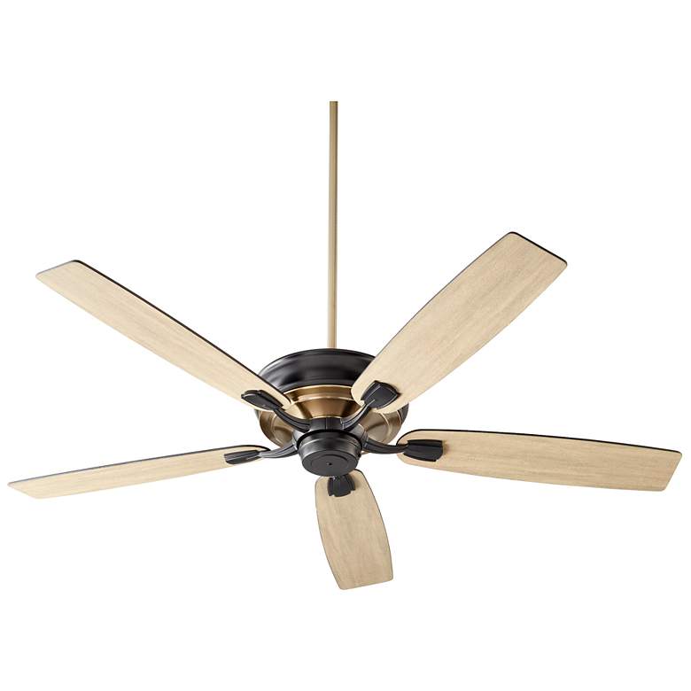 Image 1 Quorum International Gamble 60" Black Traditional Ceiling Fan