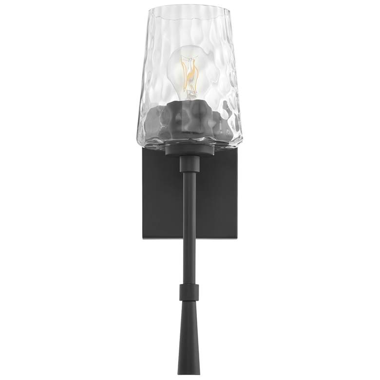 Image 1 Quorum International Goodwin 1LT Matte Black Tall Wall Mount