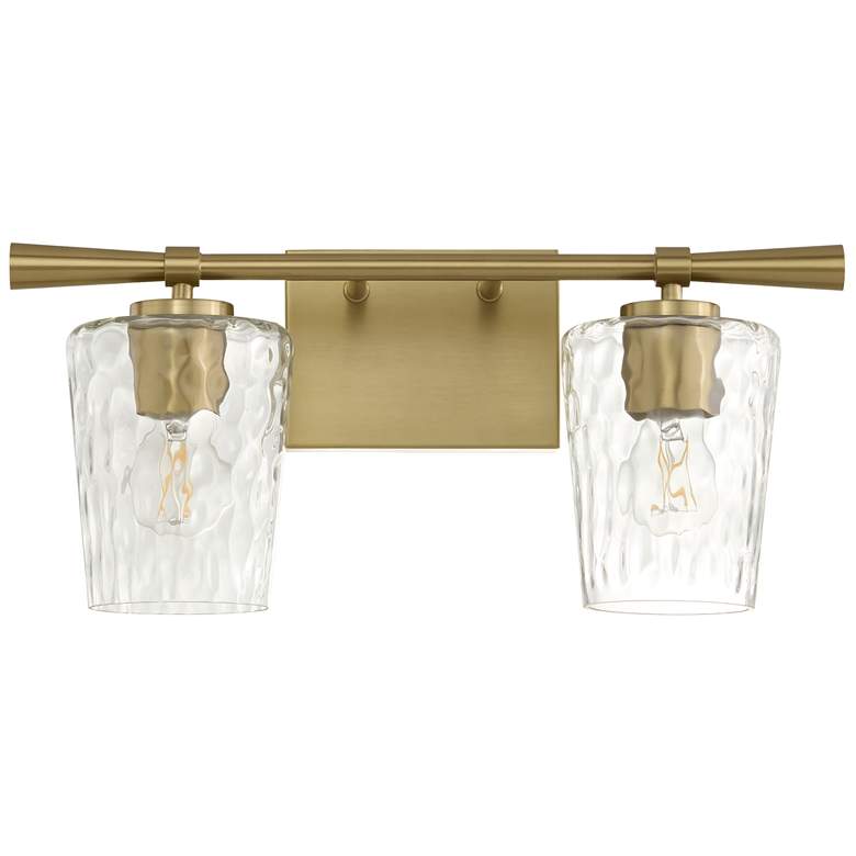 Image 1 Quorum International Goodwin 2LT Aged Brass Vanity Light