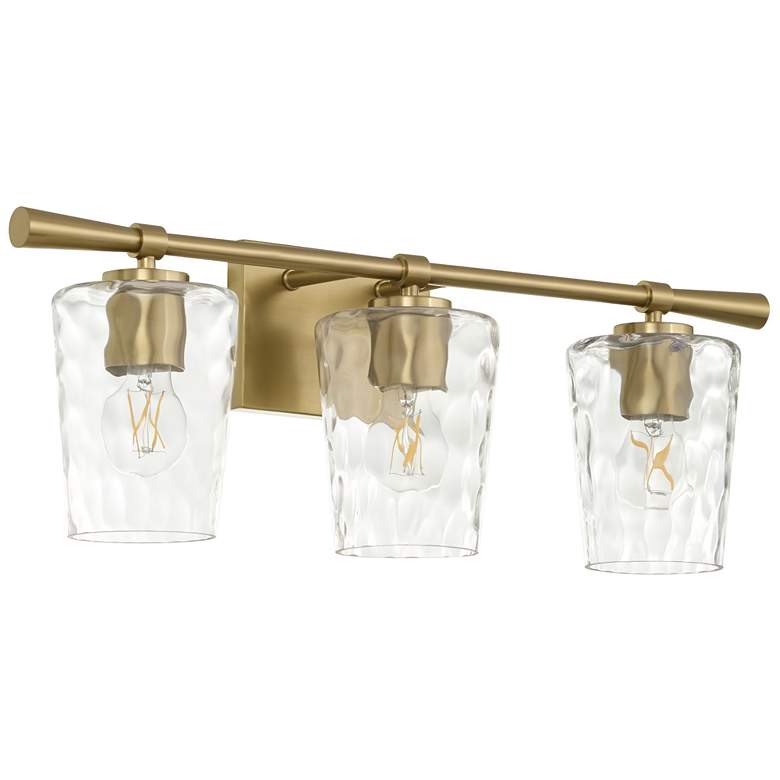 Image 1 Quorum International Goodwin 3LT Aged Brass Vanity Light