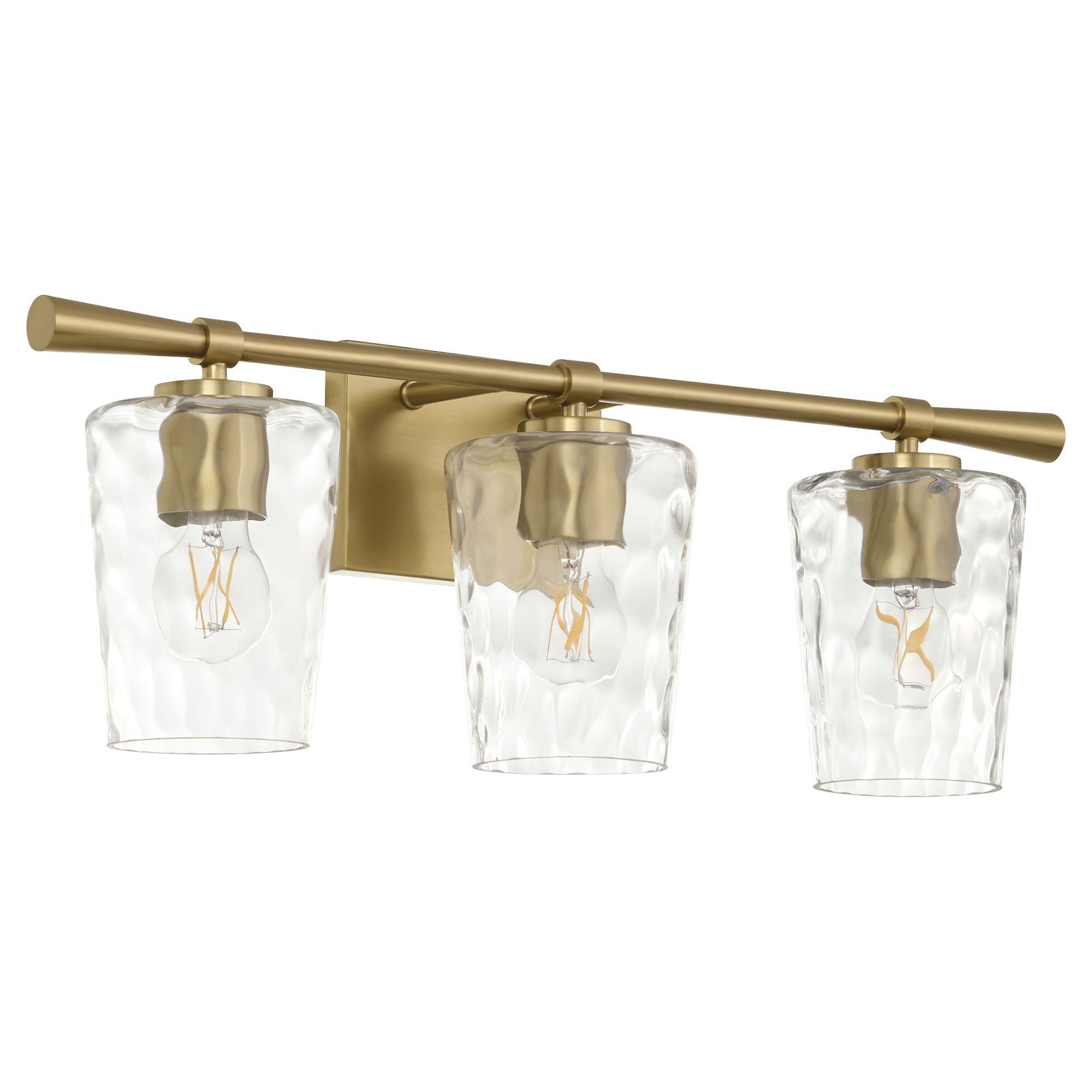 Image 2 Quorum International Goodwin 3LT Aged Brass Vanity Light more views