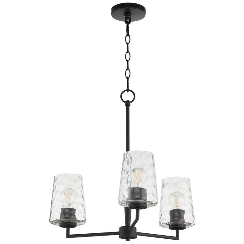 Image 1 Quorum International Goodwin 3LT Matte Black Chandelier