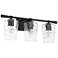 Quorum International Goodwin 3LT Matte Black Vanity Light