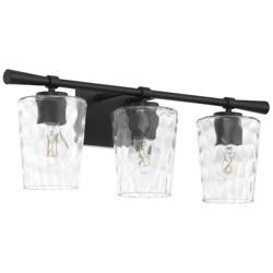 Quorum International Goodwin 3LT Matte Black Vanity Light