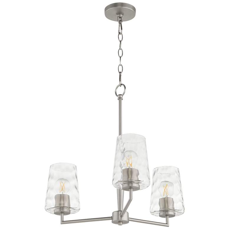 Image 1 Quorum International Goodwin 3LT Satin Nickel Chandelier