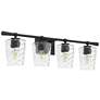 Quorum International Goodwin 4LT Matte Black Vanity Light