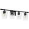 Quorum International Goodwin 4LT Matte Black Vanity Light