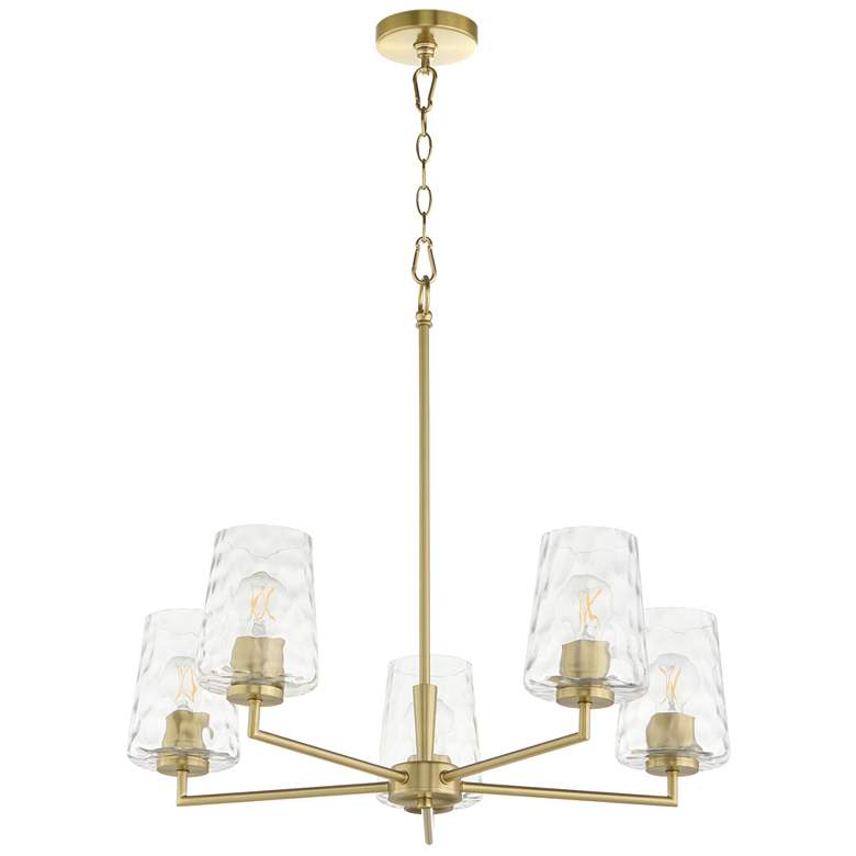 Image 1 Quorum International Goodwin 5LT Aged Brass Chandelier