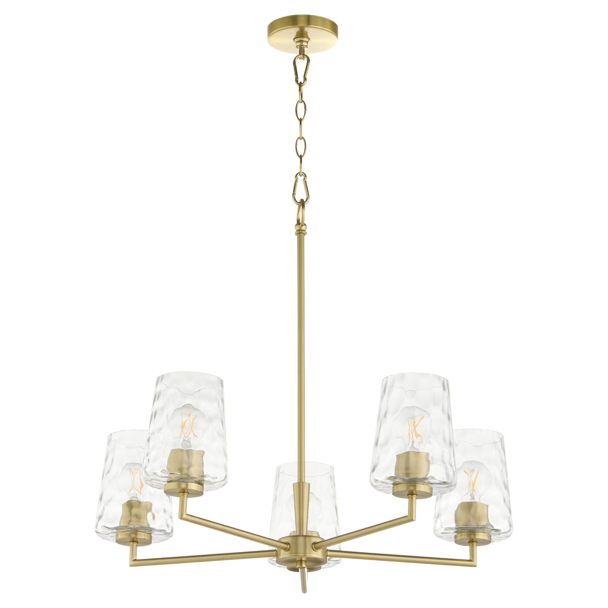 Image 2 Quorum International Goodwin 5LT Aged Brass Chandelier more views