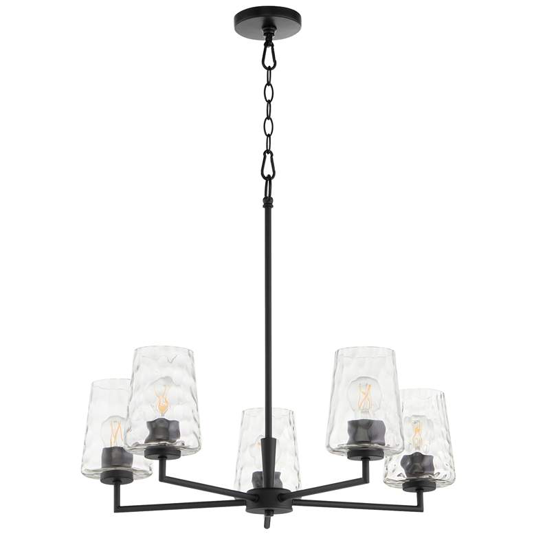 Image 1 Quorum International Goodwin 5LT Matte Black Chandelier